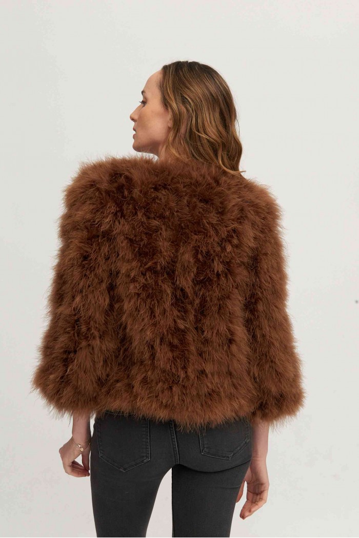 CHAQUETA PLUMAS DE AVESTRUZ PC-YLM5749-28