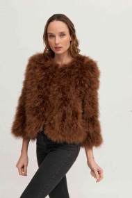 CHAQUETA PLUMAS DE AVESTRUZ PC-YLM5749-28