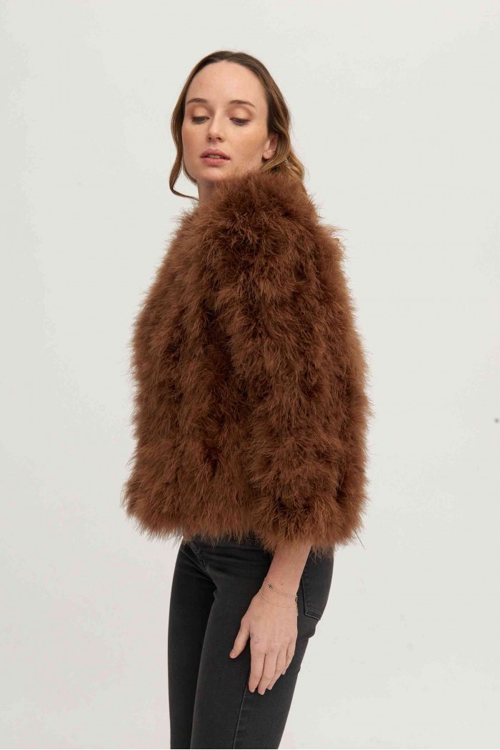 CHAQUETA PLUMAS DE AVESTRUZ PC-YLM5749-28