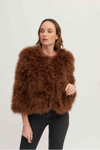 CHAQUETA PLUMAS DE AVESTRUZ PC-YLM5749-28