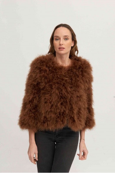 CHAQUETA PLUMAS DE AVESTRUZ PC-YLM5749-28