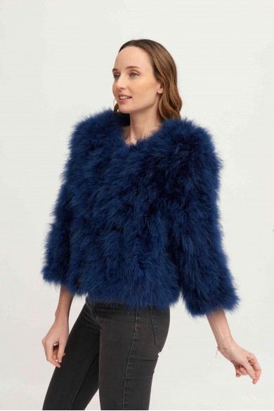 CHAQUETA PLUMAS DE AVESTRUZ PC-YLM5749-11