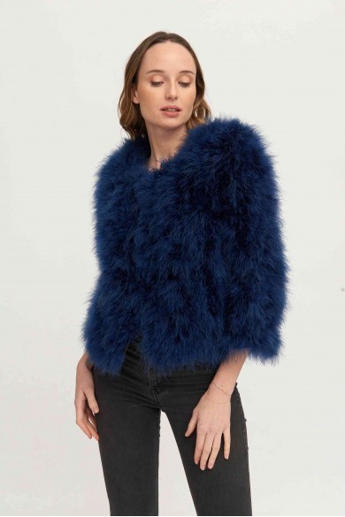 CHAQUETA PLUMAS DE AVESTRUZ PC-YLM5749-11