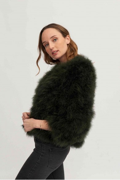 CHAQUETA PLUMAS DE AVESTRUZ PC-YLM5749-01