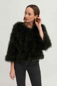 CHAQUETA PLUMAS DE AVESTRUZ PC-YLM5749-01