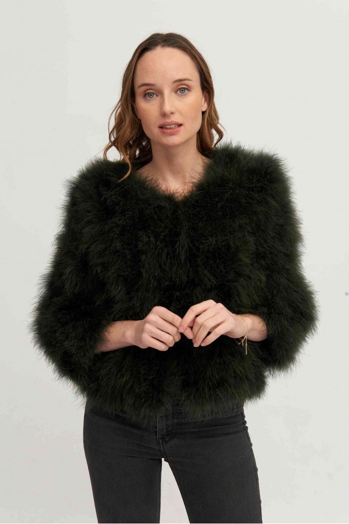 CHAQUETA PLUMAS DE AVESTRUZ PC-YLM5749-01