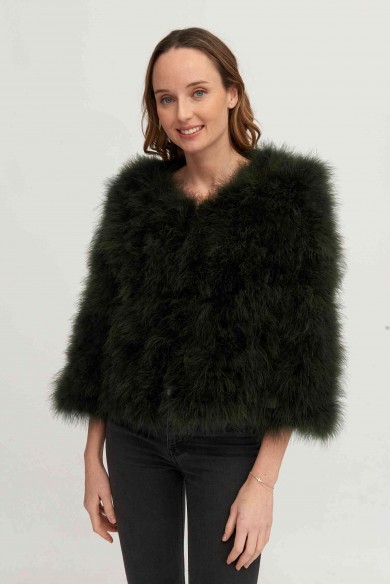 CHAQUETA PLUMAS DE AVESTRUZ PC-YLM5749-01