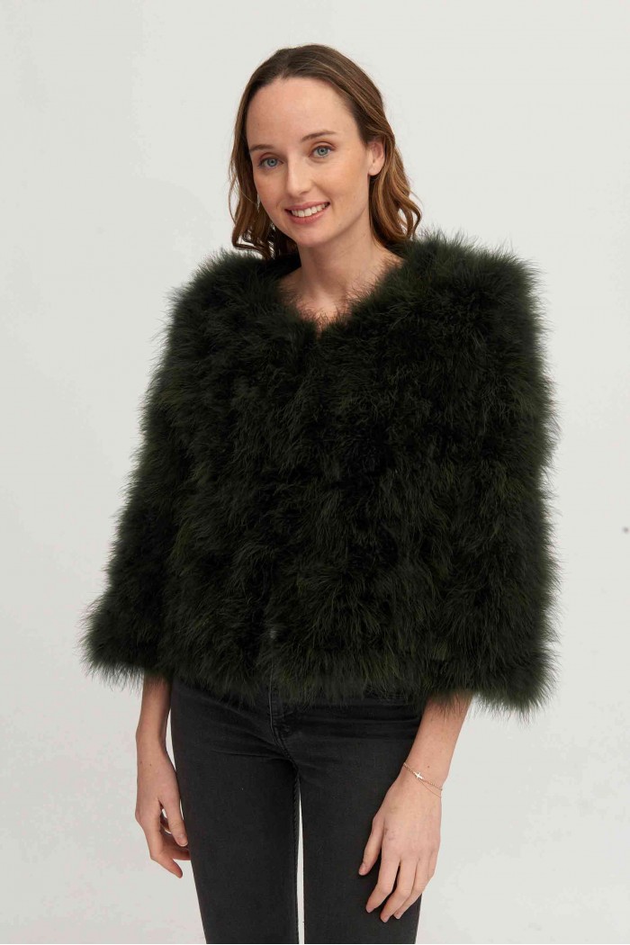 CHAQUETA PLUMAS DE AVESTRUZ PC-YLM5749-01