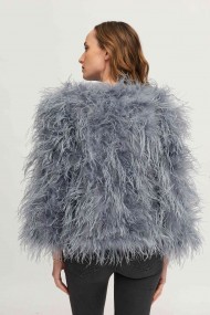 CHAQUETA PLUMAS LARGA DE AVESTRUZ PC-YLM1020-20