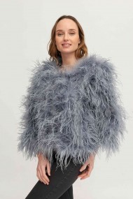 CHAQUETA PLUMAS LARGA DE AVESTRUZ PC-YLM1020-20