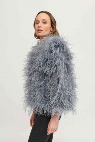 CHAQUETA PLUMAS LARGA DE AVESTRUZ PC-YLM1020-20