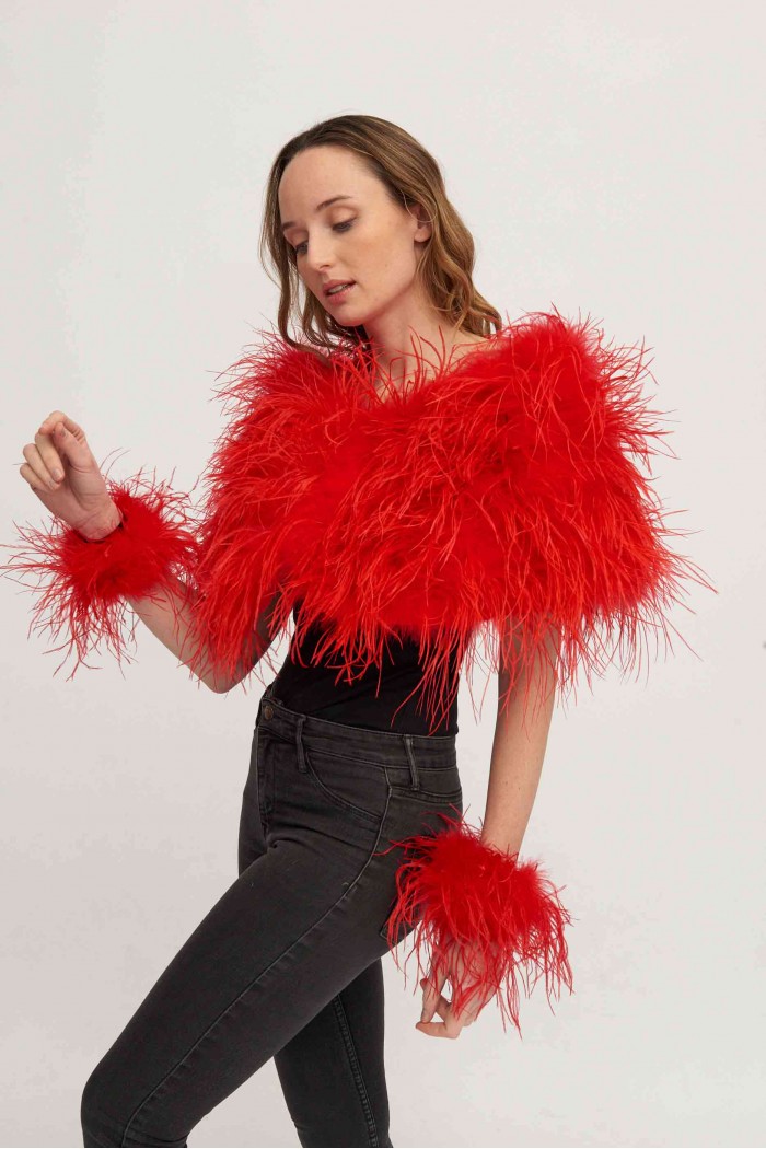 Estola plumas larga Avestruz PC-YLM5625-23