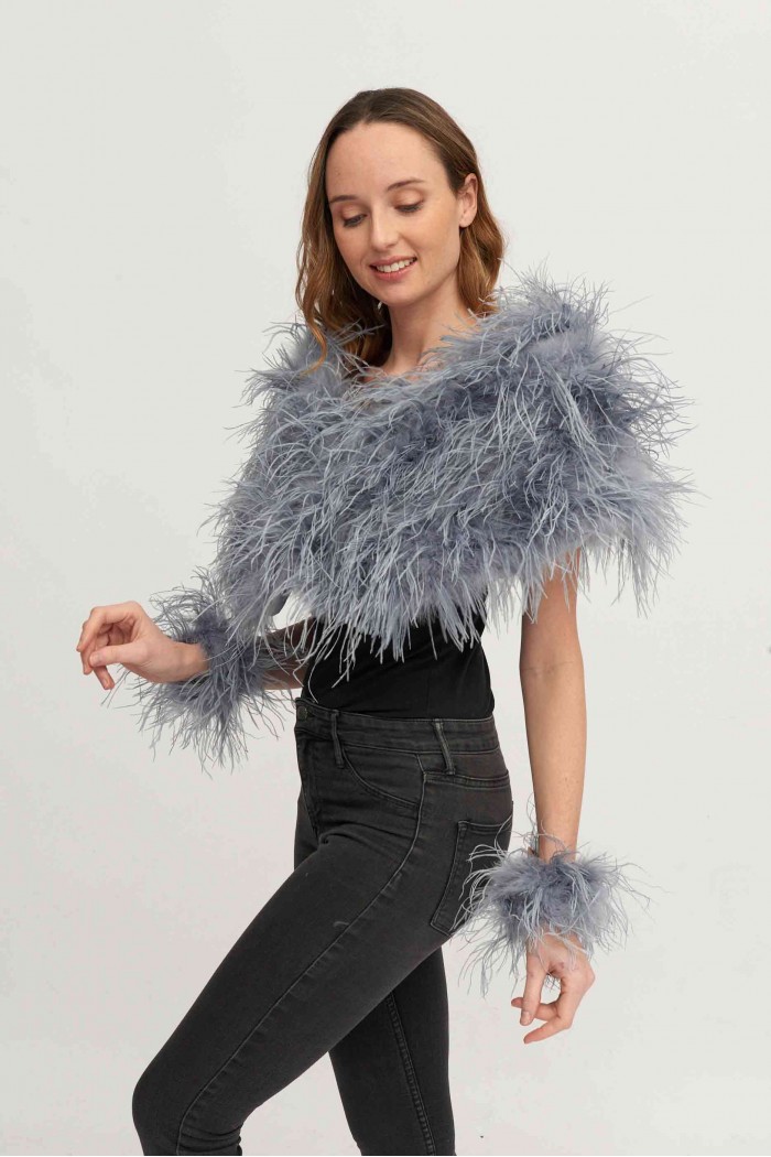 Estola plumas larga Avestruz PC-YLM5625-05