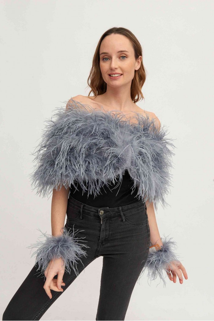 Estola plumas larga Avestruz PC-YLM5625-05