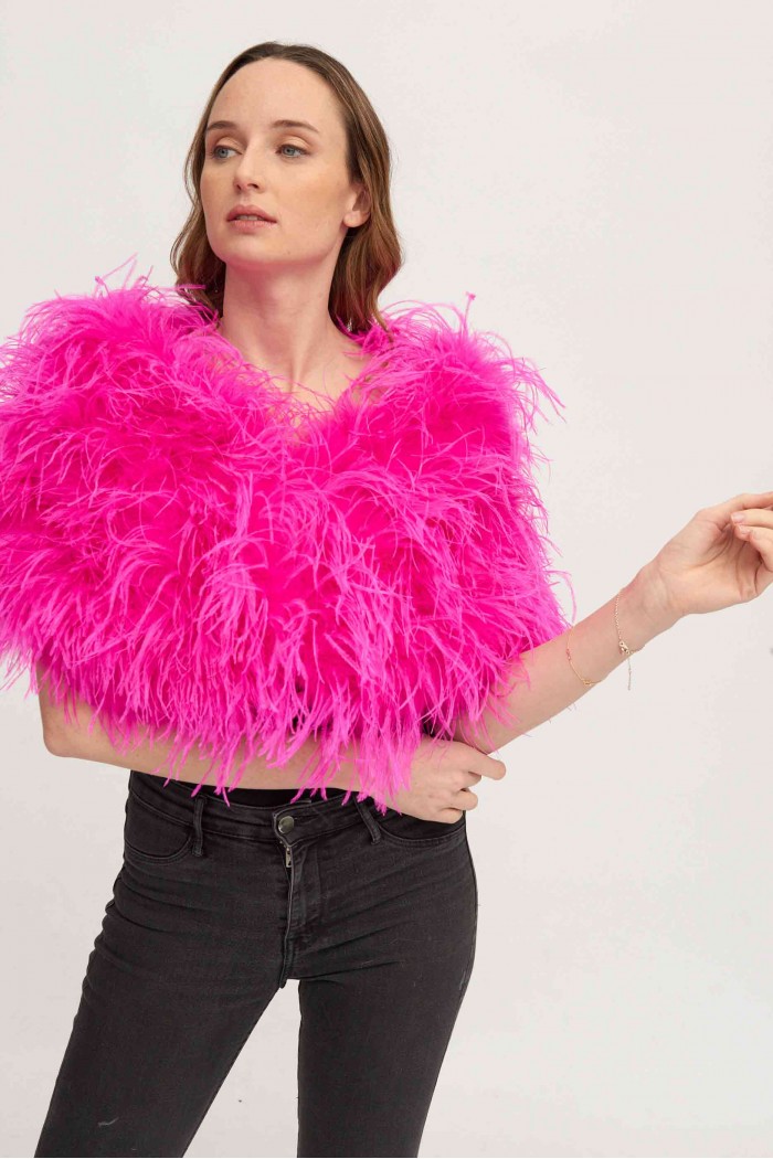 Estola plumas larga Avestruz PC-YLM5625-35