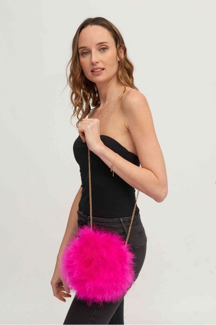 Bolso de pluma de avestruz PC-YLM5626-35