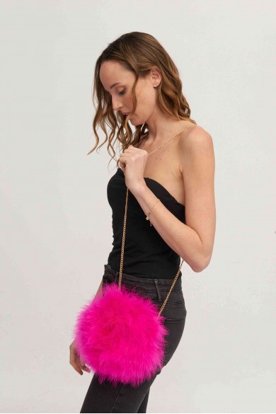 Bolso de pluma de avestruz PC-YLM5626-35