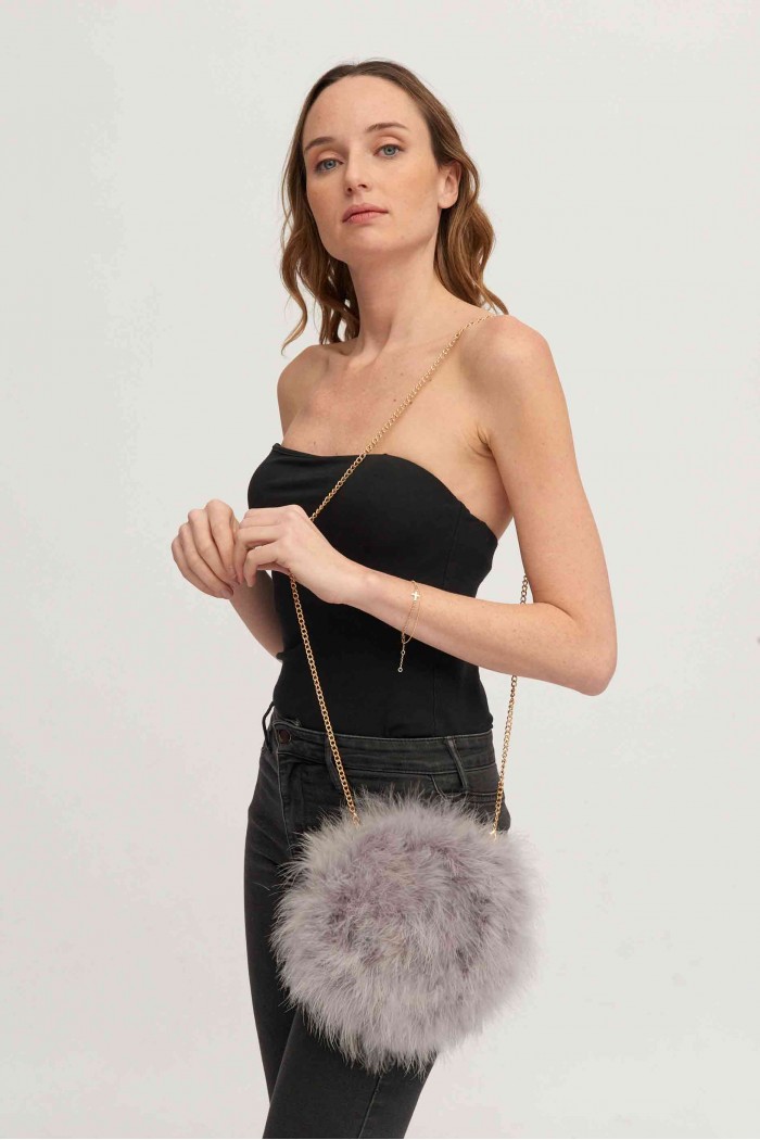 Bolso de pluma de avestruz PC-YLM5626-12