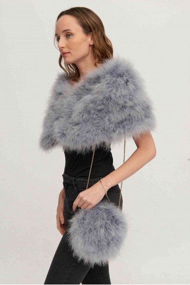 Bolso de pluma de avestruz PC-YLM5626-52