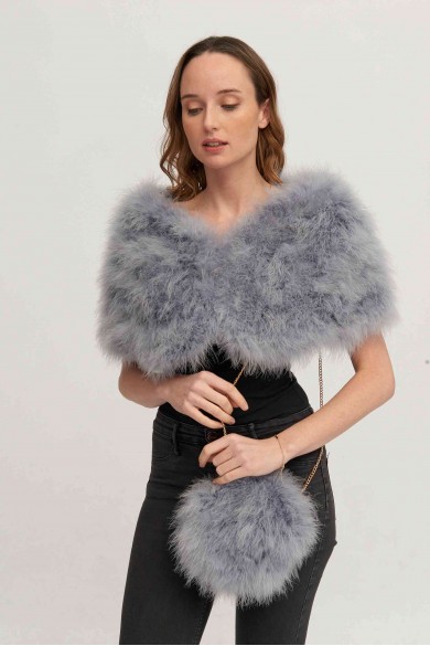Bolso de pluma de avestruz PC-YLM5626-52