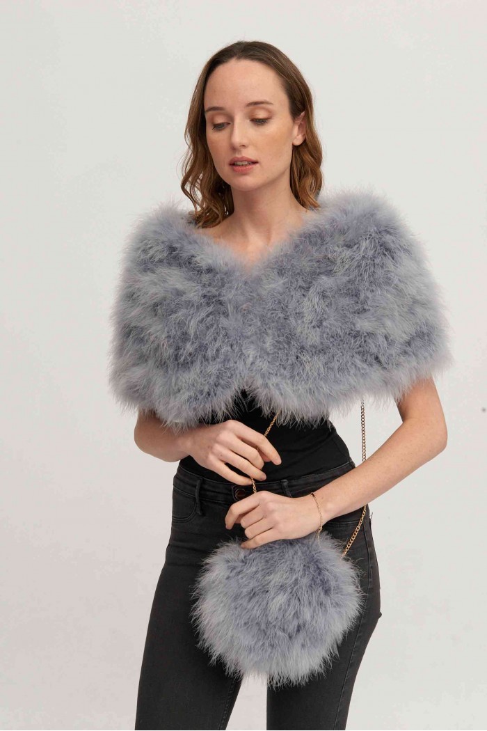 Bolso de pluma de avestruz PC-YLM5626-52