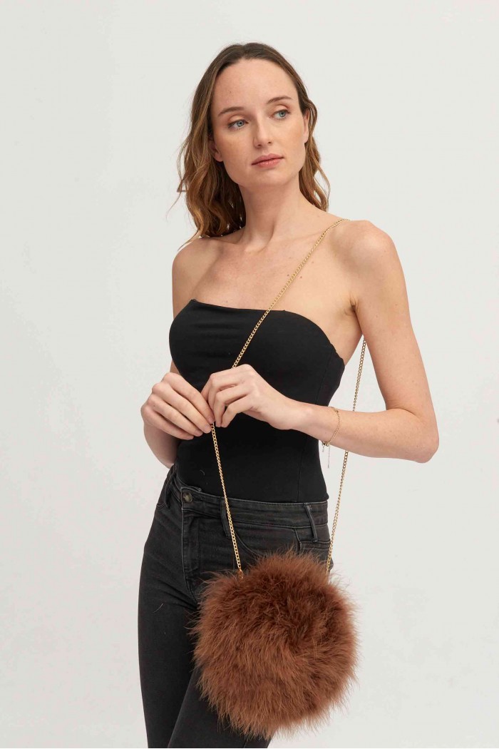 Bolso de pluma de avestruz PC-YLM5626-28