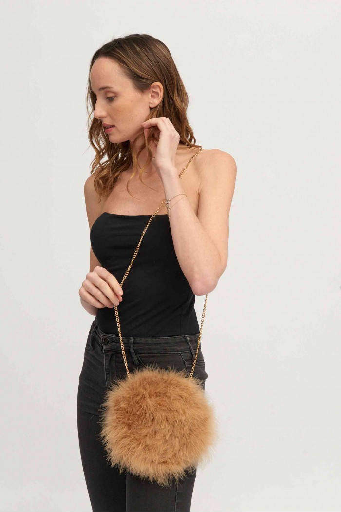 Bolso de pluma de avestruz PC-YLM5626-09