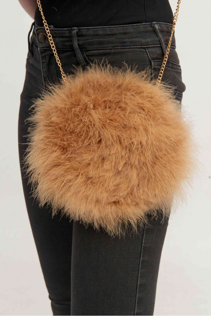 Bolso de pluma de avestruz PC-YLM5626-09