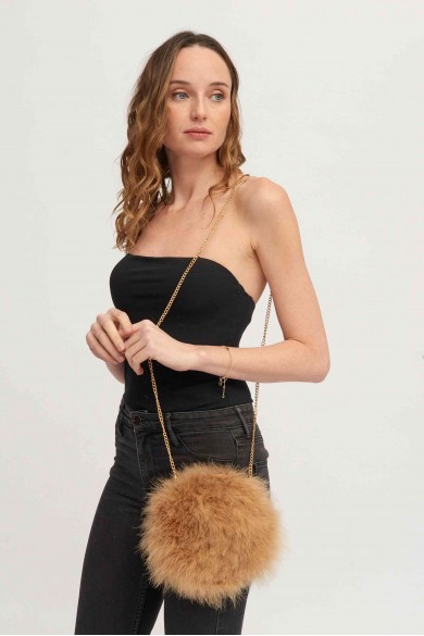 Bolso de pluma de avestruz PC-YLM5626-09