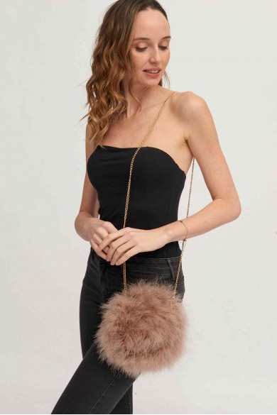 Bolso de pluma de avestruz PC-YLM5626-09