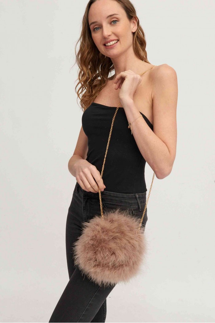 Bolso de pluma de avestruz PC-YLM5626-09
