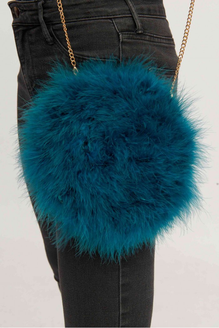 Bolso de pluma de avestruz PC-YLM5626-02