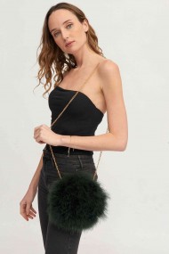 Bolso de pluma de avestruz Verde PC-YLM5626-56