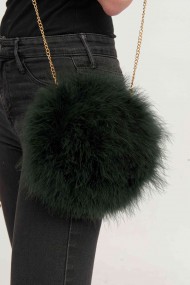 Bolso de pluma de avestruz Verde PC-YLM5626-56