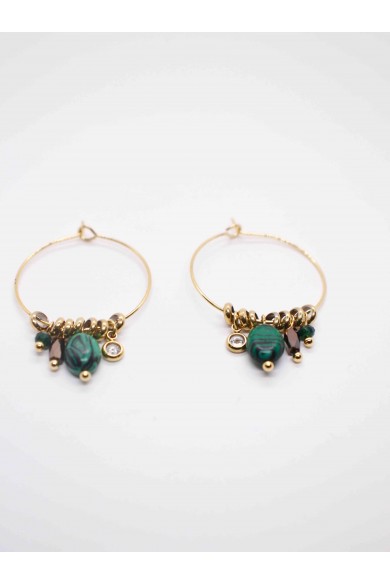 PENDIENTES ACERO PIEDRAS