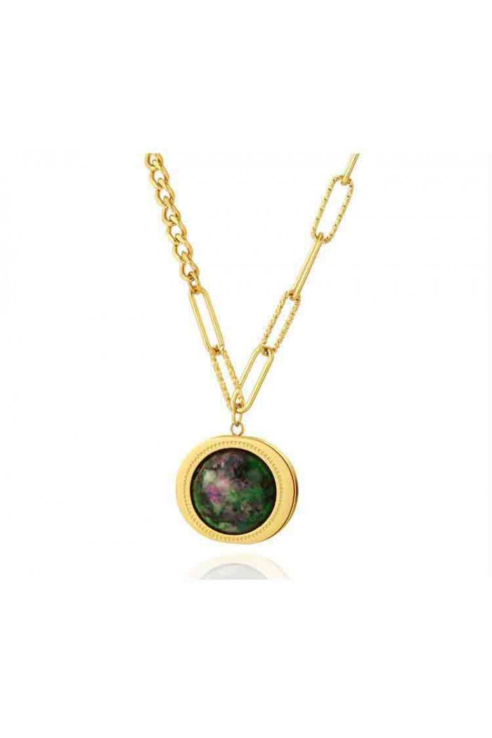 COLLAR ACERO PIEDRAS