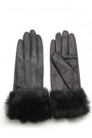 GUANTES CUERO CON PELO DE CONEJO