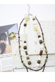 COLLAR MADERAS CON PERLAS DE RIO