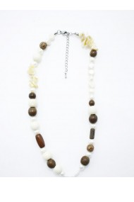 COLLAR MADERAS CON PERLAS DE RIO
