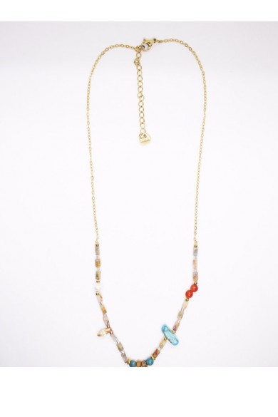 COLLAR CADENA CON PIEDRAS NATURALES