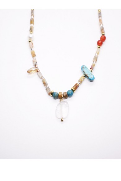 COLLAR CADENA CON PIEDRAS NATURALES