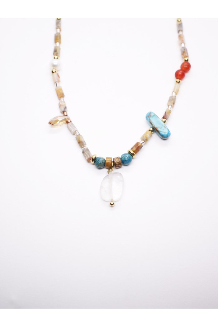 COLLAR CADENA CON PIEDRAS NATURALES