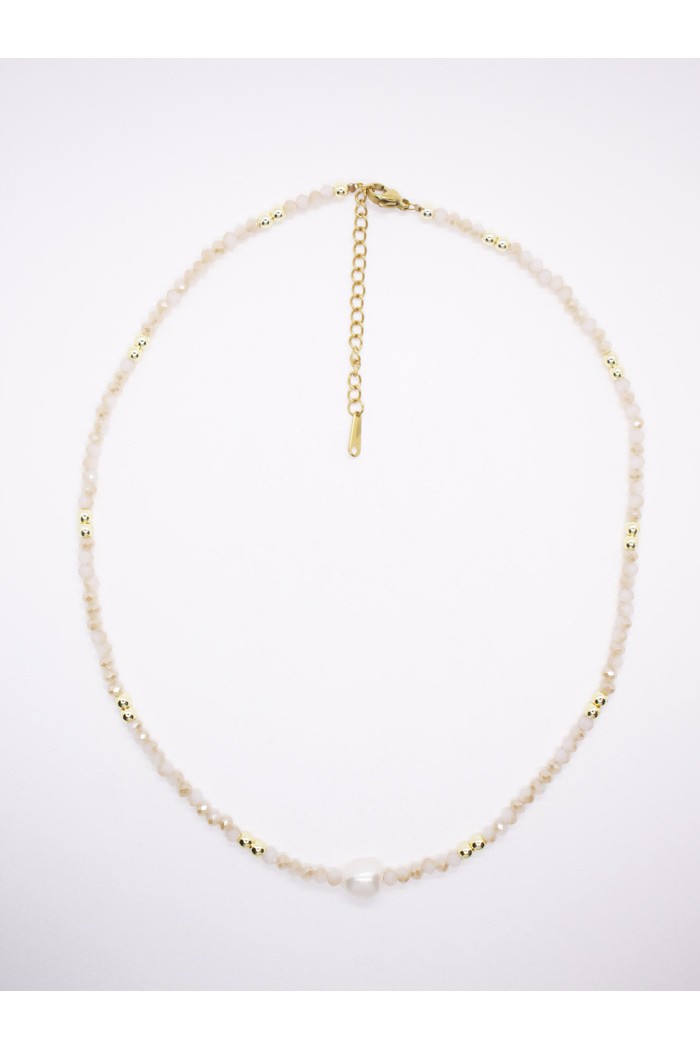 COLLAR PIEDRAS NATURALES CON PERLAS DE RIO