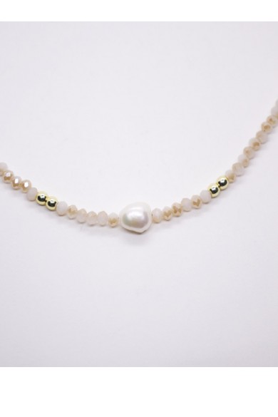 COLLAR PIEDRAS NATURALES CON PERLAS DE RIO