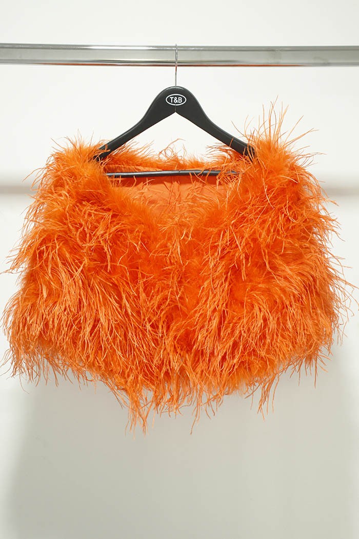 Estola plumas larga Avestruz PC-YLM5625-36 naranja