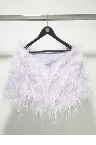 Estola plumas larga Avestruz PC-YLM5625-18 lila