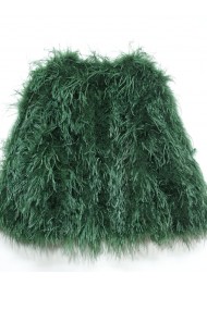CHAQUETA PLUMAS LARGA DE AVESTRUZ PC-YLM1020-01