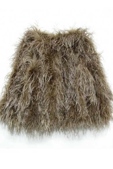 CHAQUETA PLUMAS LARGA DE AVESTRUZ PC-YLM1020-28