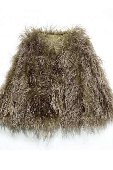 CHAQUETA PLUMAS LARGA DE AVESTRUZ PC-YLM1020-28