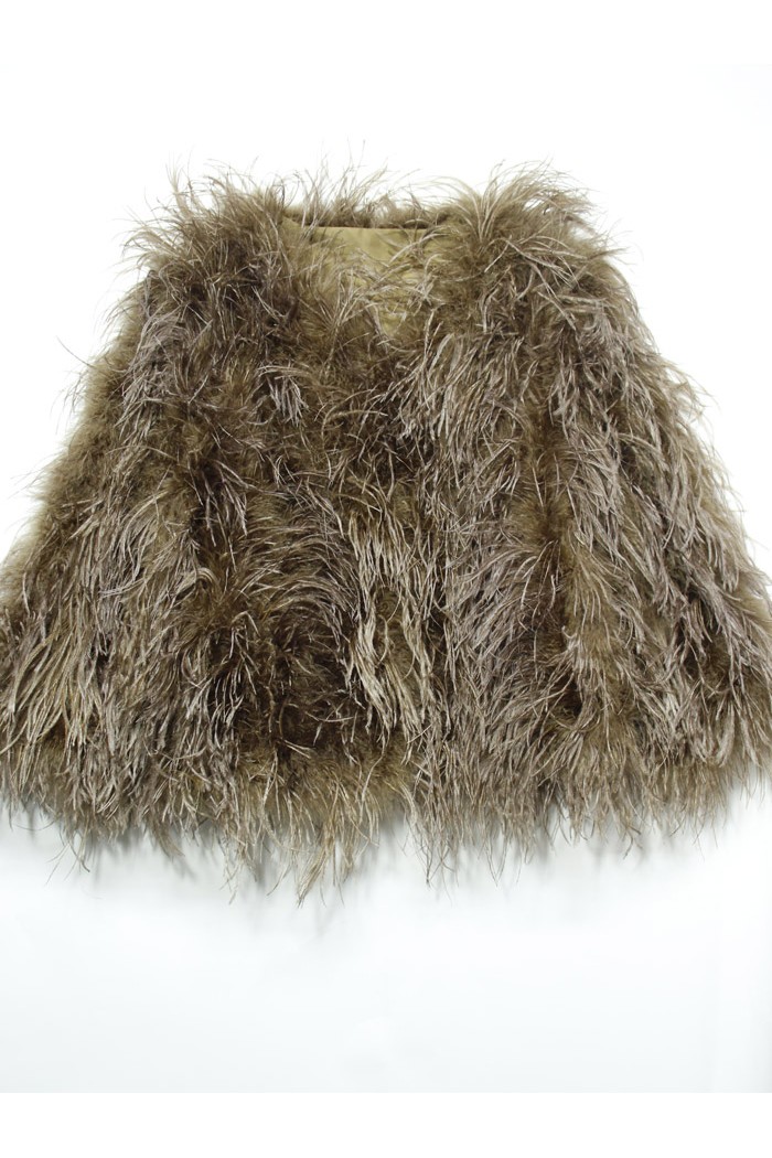 CHAQUETA PLUMAS LARGA DE AVESTRUZ PC-YLM1020-28
